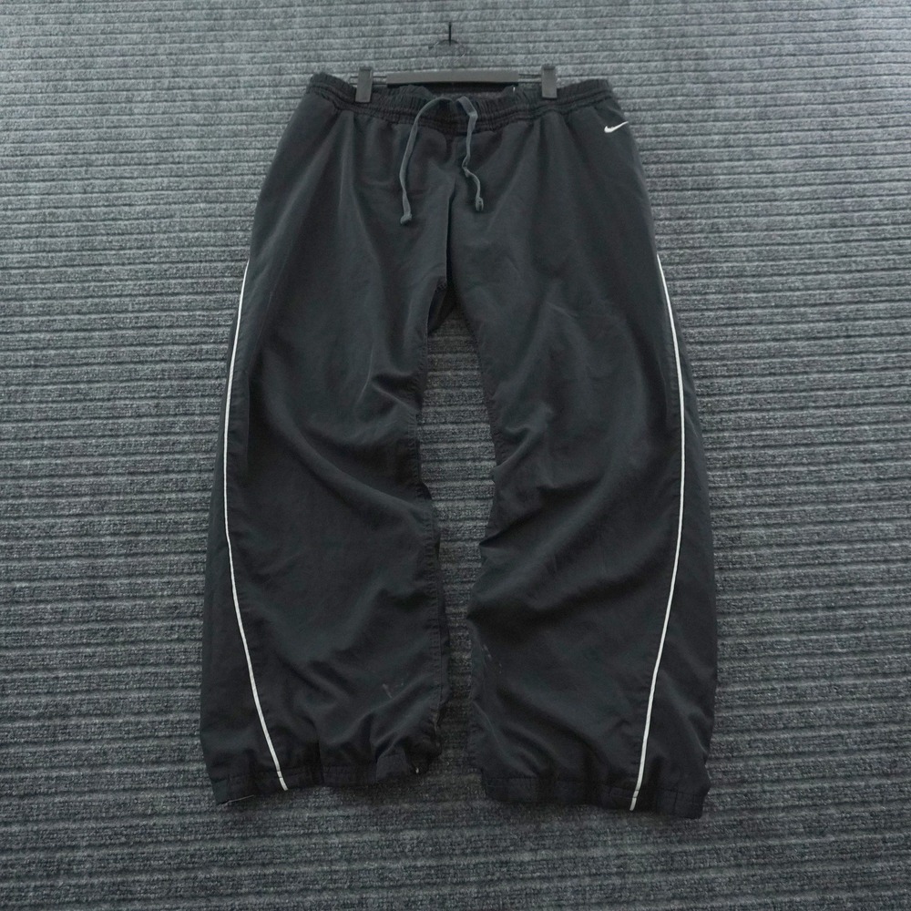 Nike Track Pants Mens Large Black White Piping Athletic Dept. Joggers